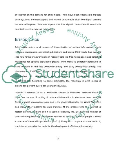 Affect of Internet on Print Media