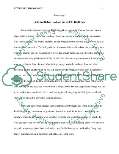 Little Red Riding Hood and the Wolf by Roald Dahl