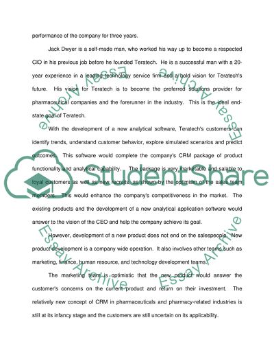 Strategic Market Planning of Teratech