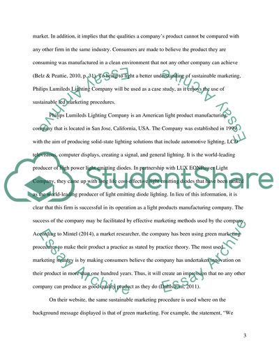 Sustainability Led Marketing in Small Business: Philips Lumileds Lighting Company