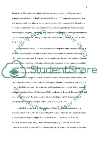 Effect of Relativisers on Attachment Preferences