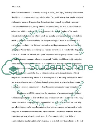 Special Education for Teachers Teaching Mathematics