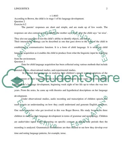 Analysis of Language Acquisition