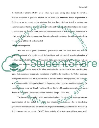 Commercial Sexual Exploitation of Children