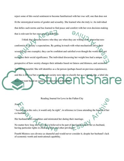 Short articles about sex, gender and society