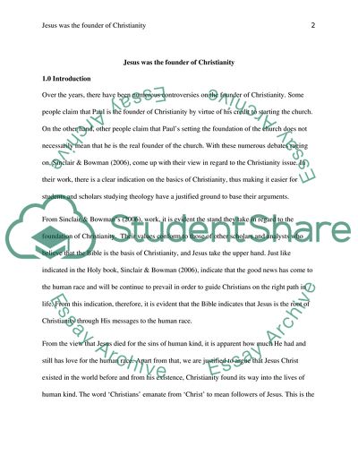 Jesus Was the Founder of Christianity