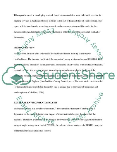 Marketing Report for a Local Entrepreneur Planning