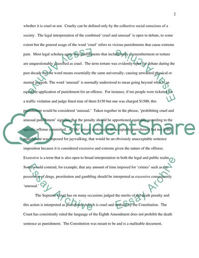 Capital Punishment, a Life and Death Issue