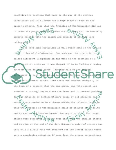 The Articles of Confederation