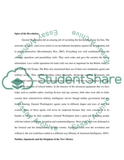 Spies of the Revolution, Pueblos, Spaniards and the Kingdom of the New Mexico