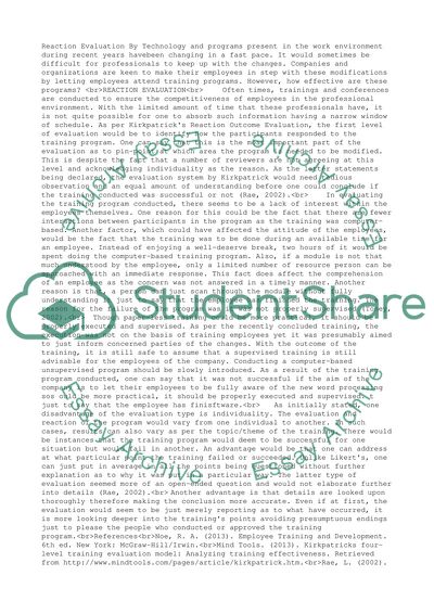 Reaction Outcome Evaluation