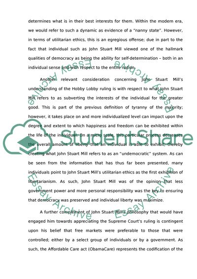 The Case of the Supreme Courts Decision Regarding Hobby Lobby