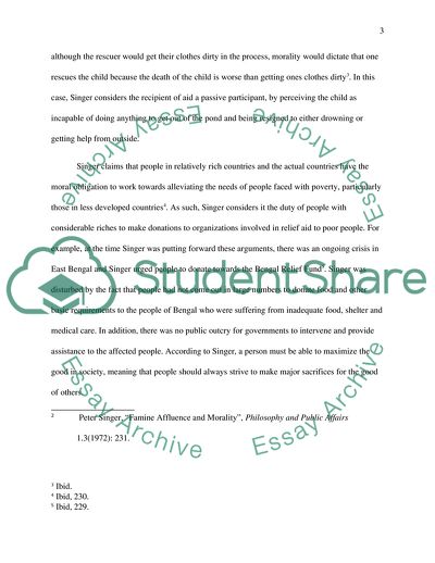 The Applicability of Singers Shallow Pond Scenario in Solving World Poverty