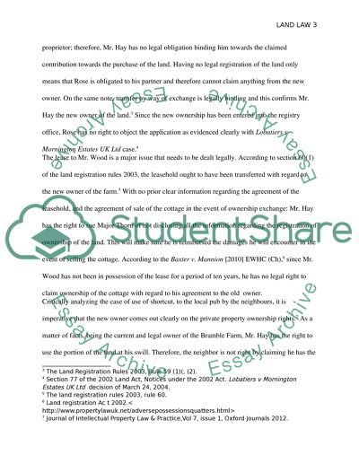 Some Issues in Land Law