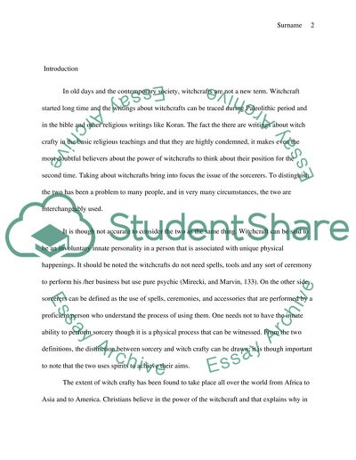 Witchcraft in America