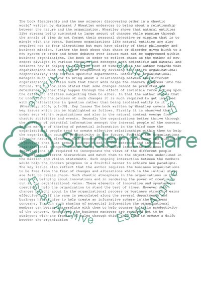 Leadership and the New Science by Margaret J Wheatley