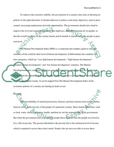 Development and Poverty