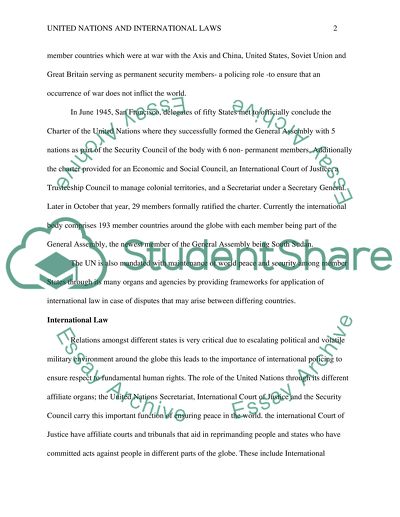 United Nations And International Law