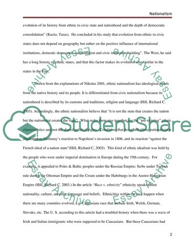 Differences between Ethnic Nationalism and Civic Nationalism