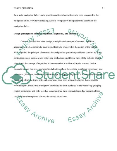 Website Navigation and Graphic Design Principles