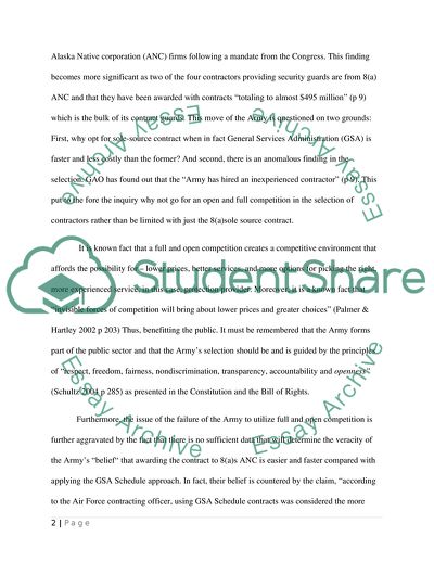 Government Accountability Office and the Armys Guard Program