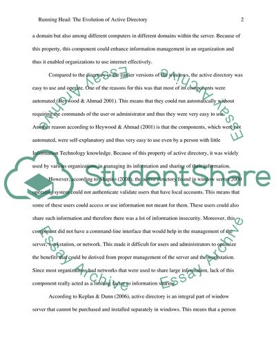 The Evolution of Active Directory