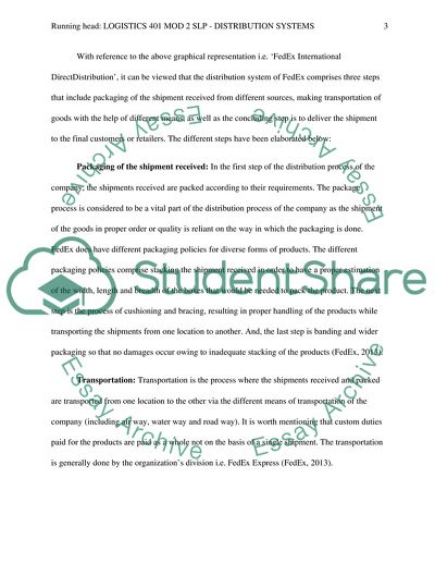 Logistics - FedEx Distribution Systems