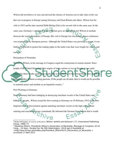 Woodrow Wilson and World War 1