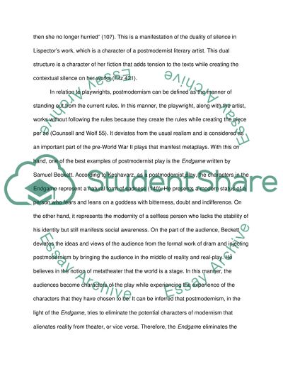 Postmodernism in Preciousness, Endgame, and The Simpsons