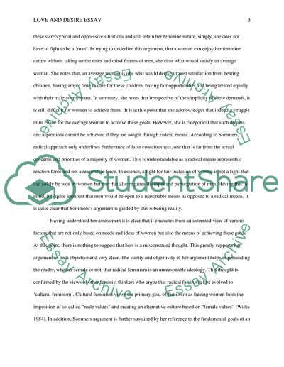 Love and Desire -A Sober Approach to Gender Equity