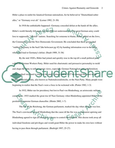 Crimes against humanity and genocide