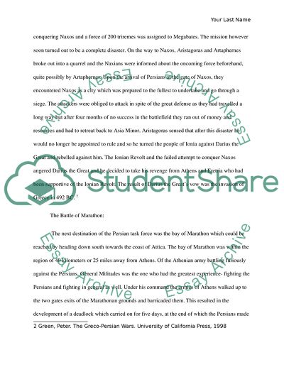 Greek Success in Persian Wars