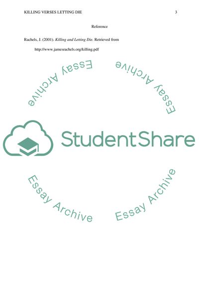 Killing vs. Letting Die