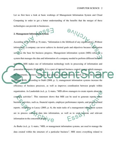 Cloud Based Management Information System