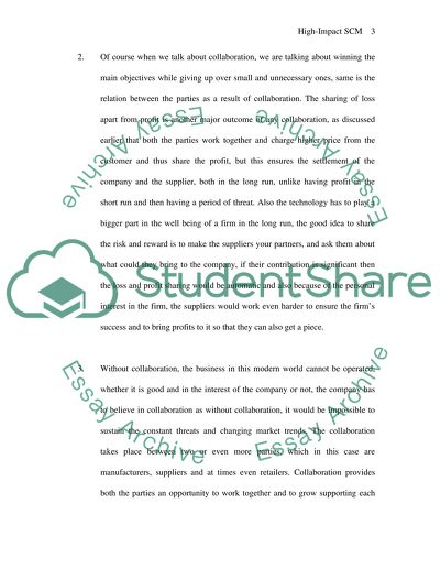 High-Impact Supply Chain Management