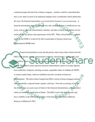 The Significant Role of Financial Intermediaries