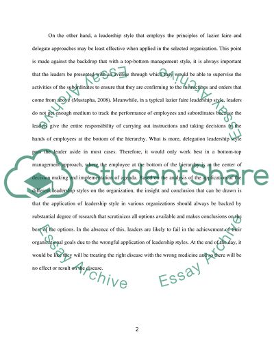 Applying Leadership Styles