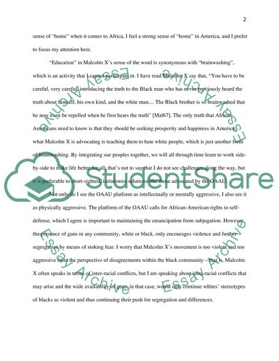 Malcolm X and Black Nationalism in the Black Freedom/Civil Rights Era