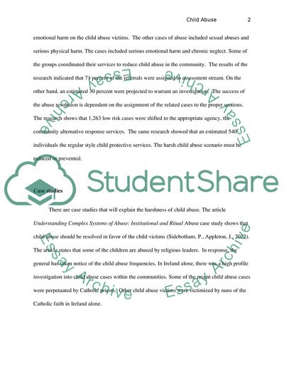 Legal and Ethical Issues: Child Abuse