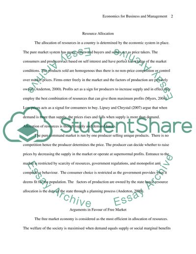 Economics for Business and Management