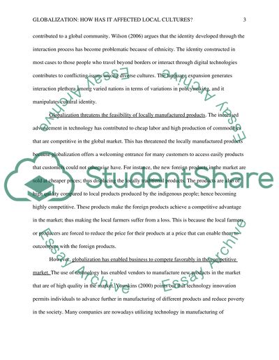 Globalisation:How Has It Affected Local Cultures