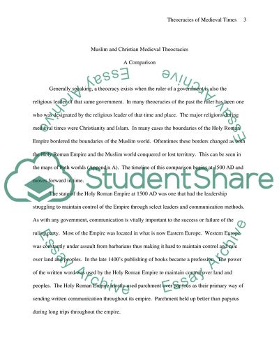 Muslim and Christian Medieval Theocracies