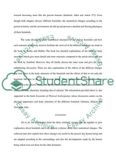 The Phylogeny of Hominids from the Australopithecus up to the Homo