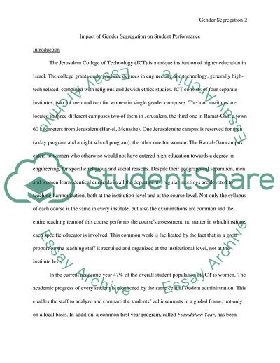 Impact of Gender Segregation on Student Performance