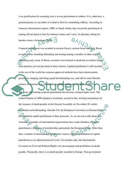 Corporal Punishment Used in Other Countries