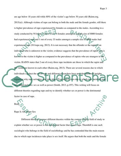 How Much Is Rape about Sex and How Much about Power