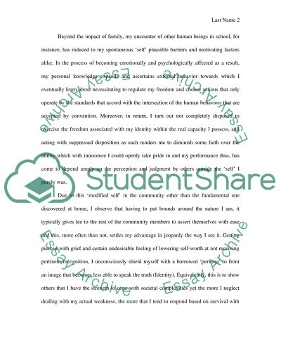 The Self in the Community