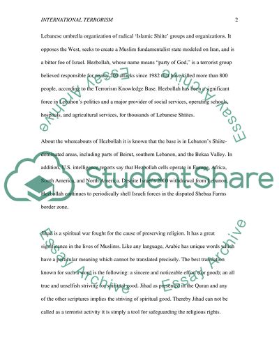 International Terrorism