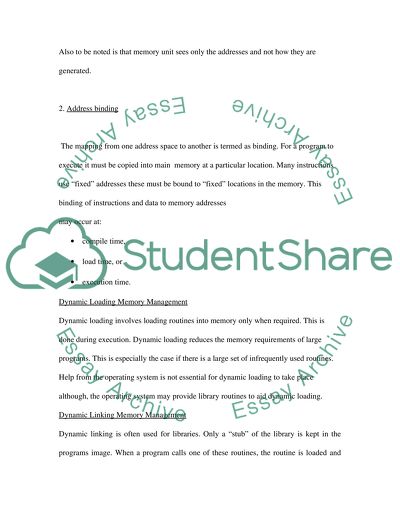 Operating System Memory Management