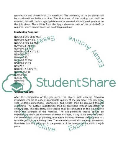 Stub Shaft Manufacturing
